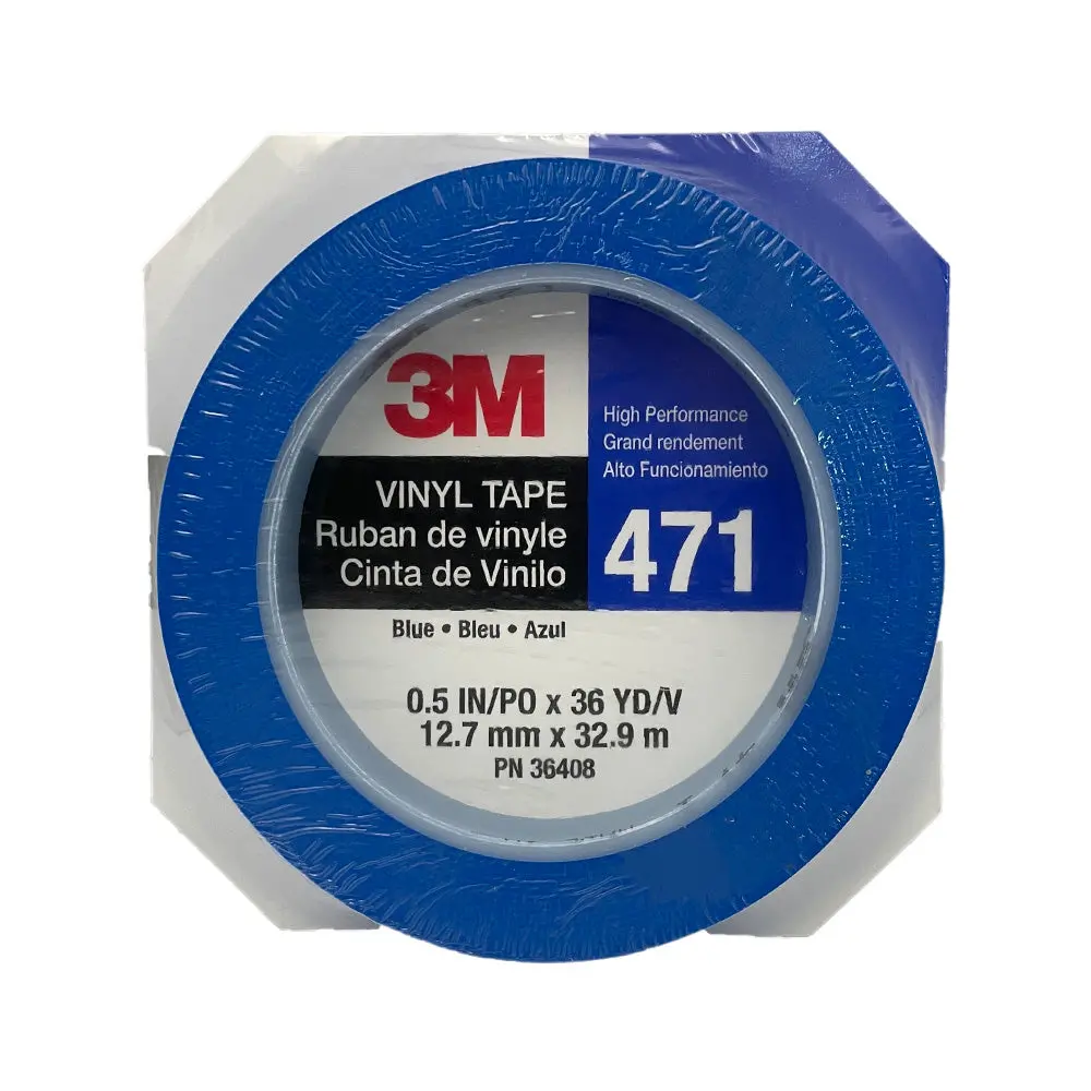 3M 36408 Fine Line Vinyl Tape 471 Blue 12Mm X 33M For Edge Painting 1