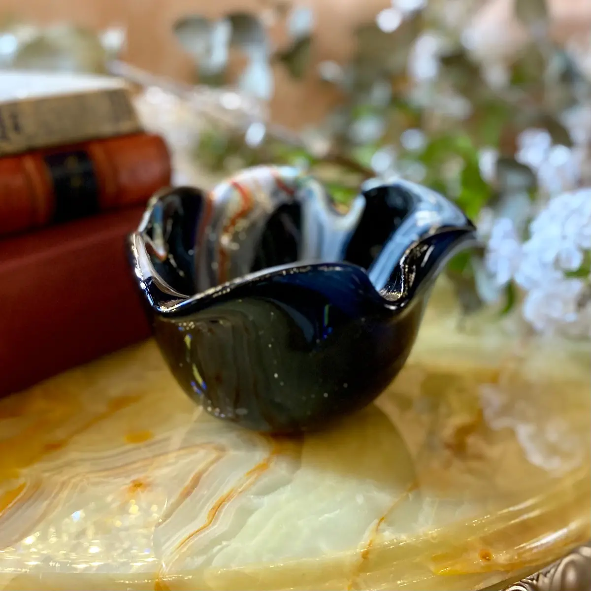 Marbled Swirl Murano Ashtray - Sold 1