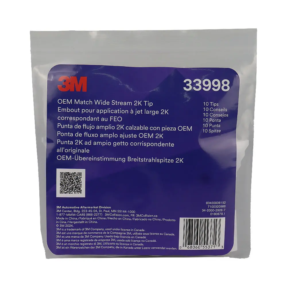 3M Oem Match Wide Stream 2K Tip 33998 10 Pack Seam Sealer Nozzles 1
