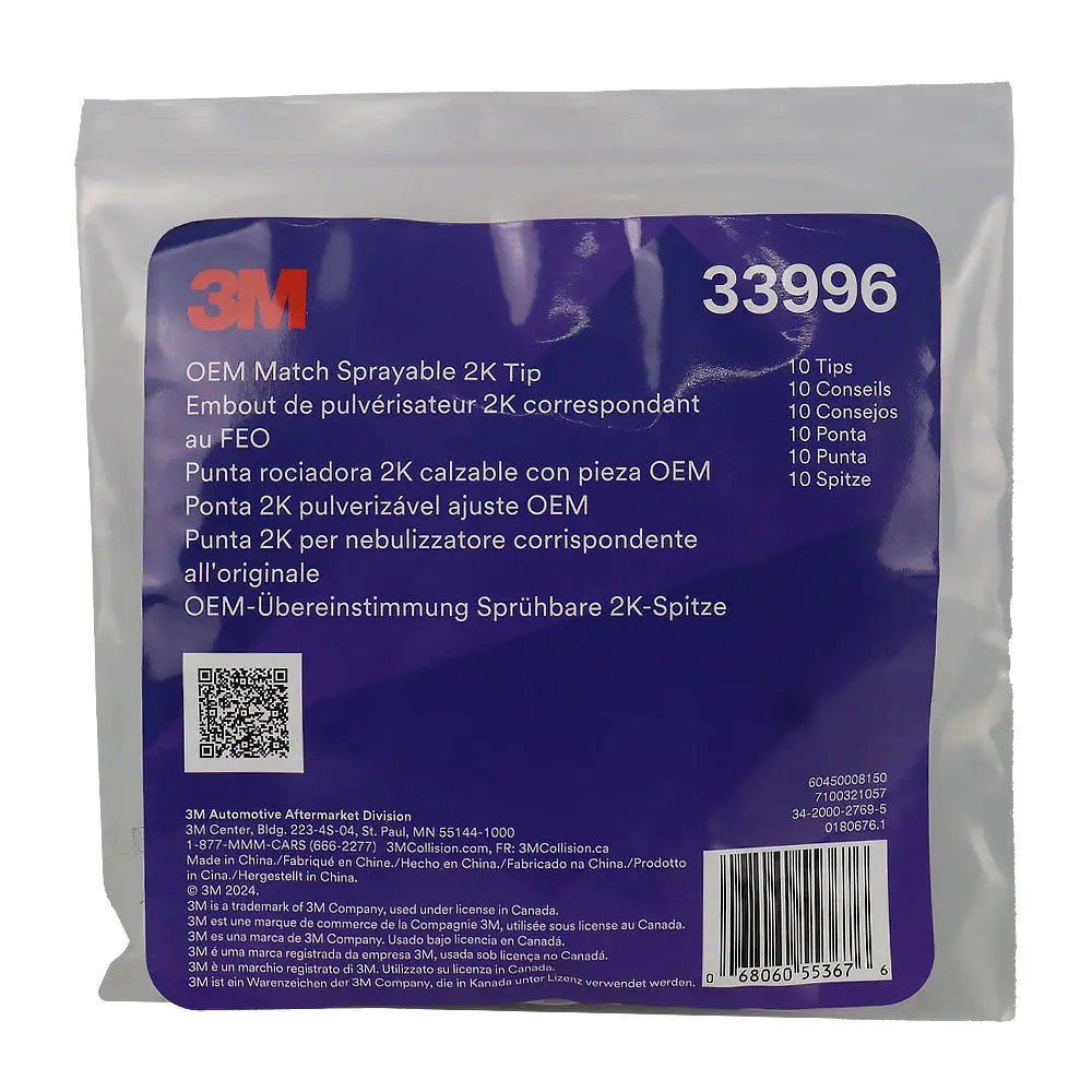 3M Oem Match Sprayable 2K Tip 33996 10 Pack Seam Sealer Nozzles 1