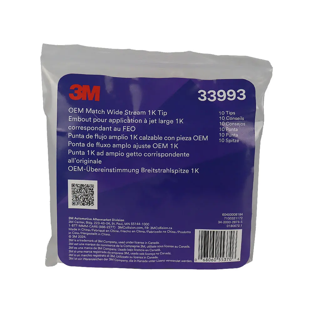3M Oem Match Wide Stream 1K Tip 33993 10 Pack Seam Sealer Nozzles 1