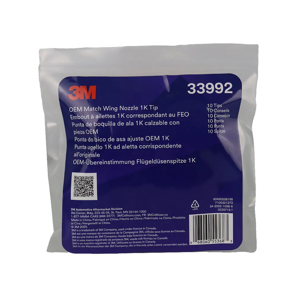 3M Oem Match Wing Nozzle 1K Tip 33992 10 Pack Seam Sealer Nozzles 1