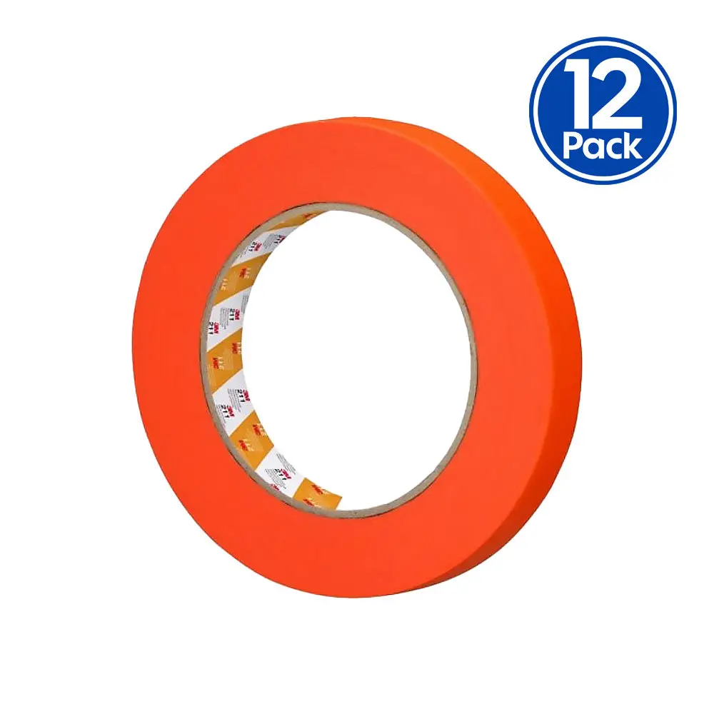 3M Auto 211 Orange Masking Tape 18Mm X 55Mm Automotive Refinish Masking X12 1