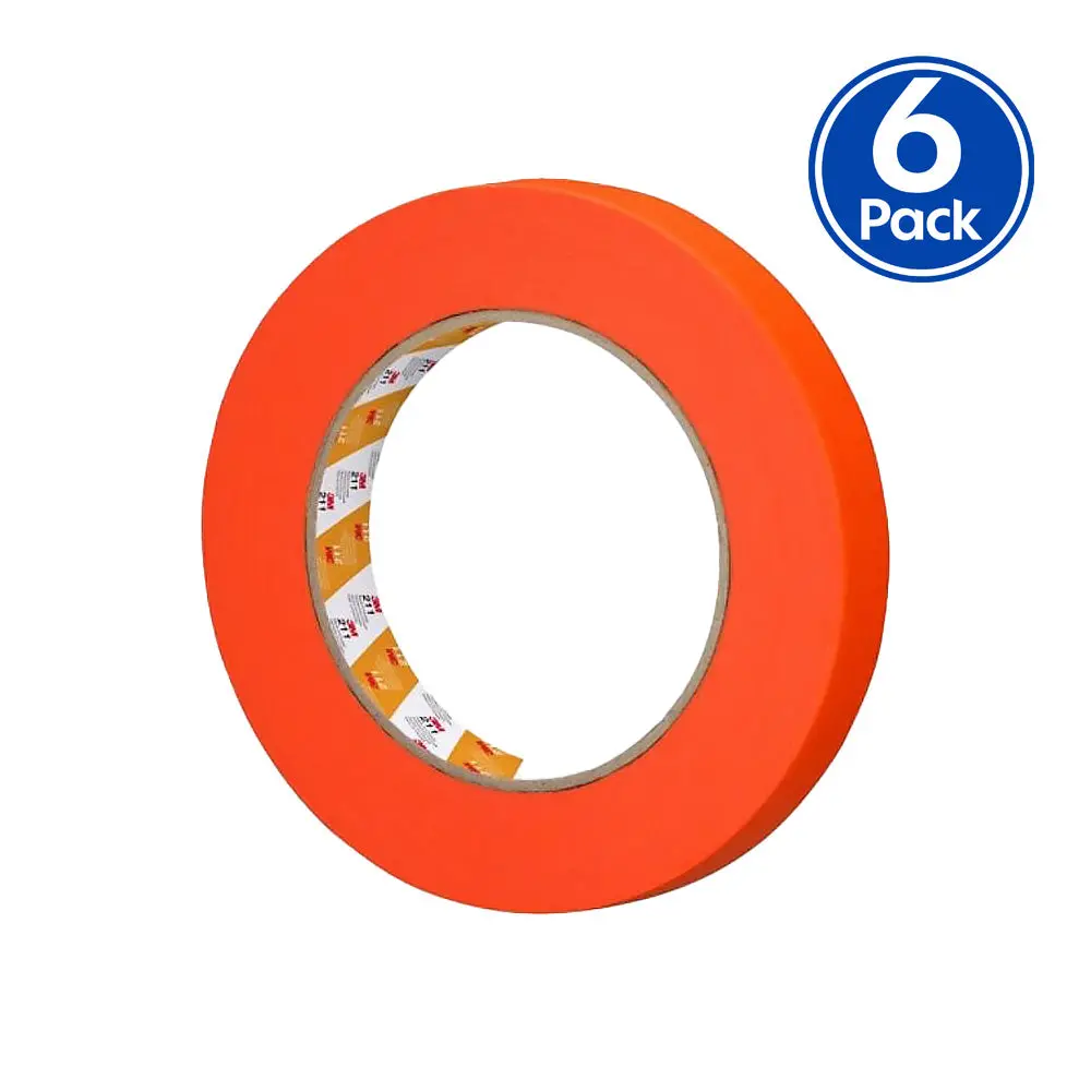 3M Auto 211 Orange Masking Tape 18Mm X 55Mm Automotive Refinish Paint Masking X6 1