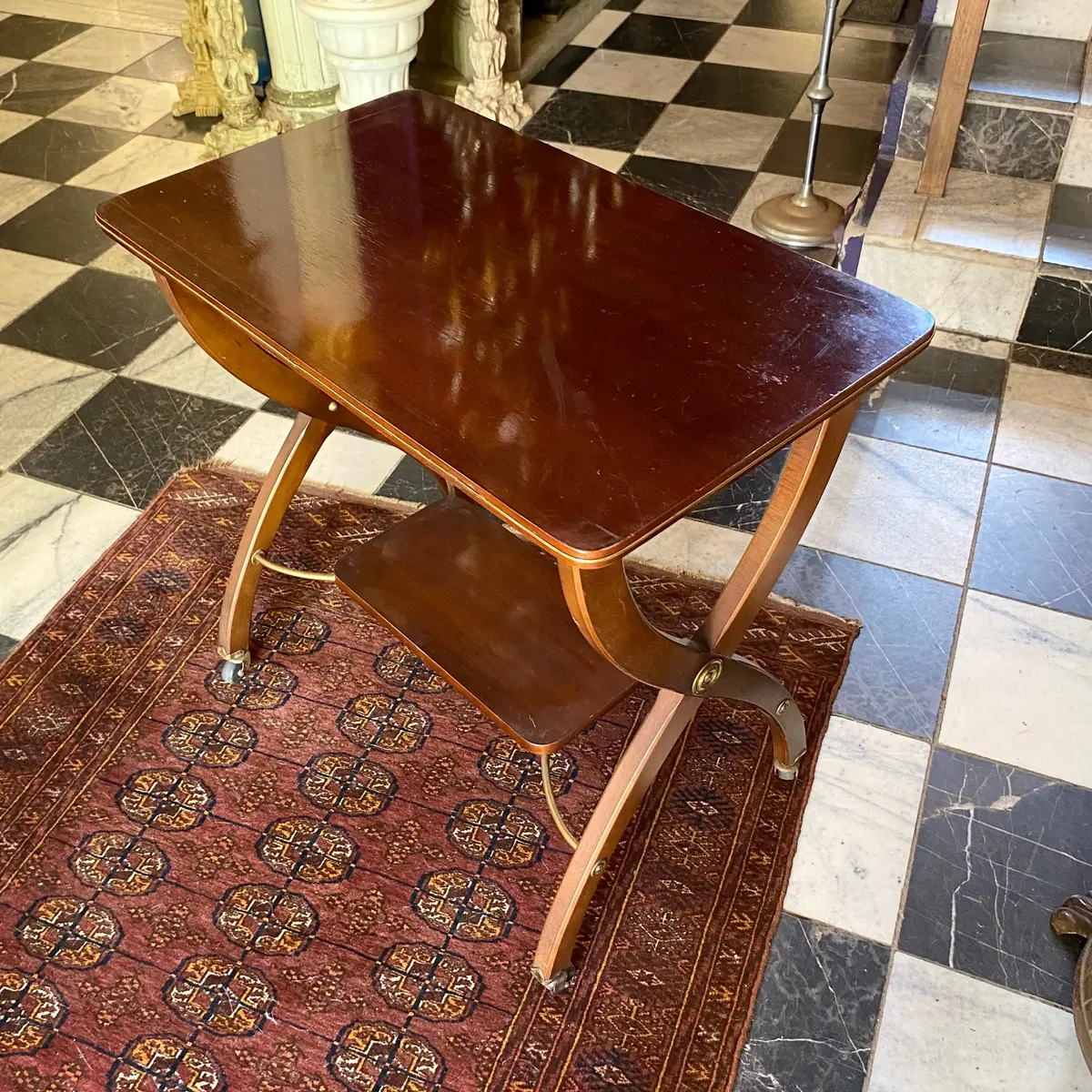 Vintage Dark Wood Server Trolley -Sold 1
