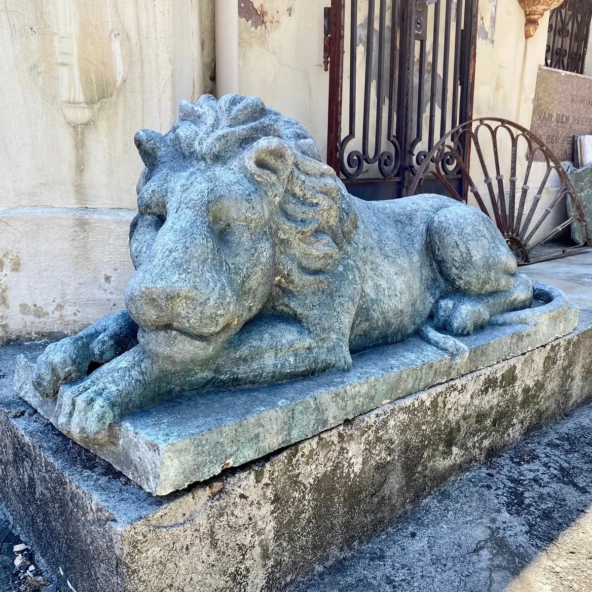 Aged Terracotta Lion 1