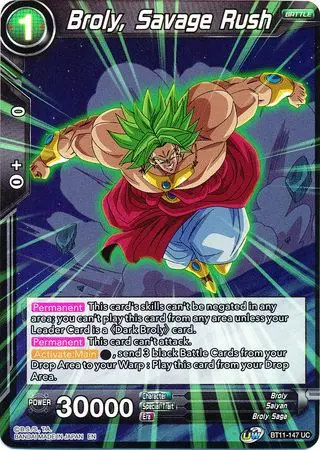 Broly, Savage Rush (Bt11-147) [Vermilion Bloodline 2Nd Edition] 1