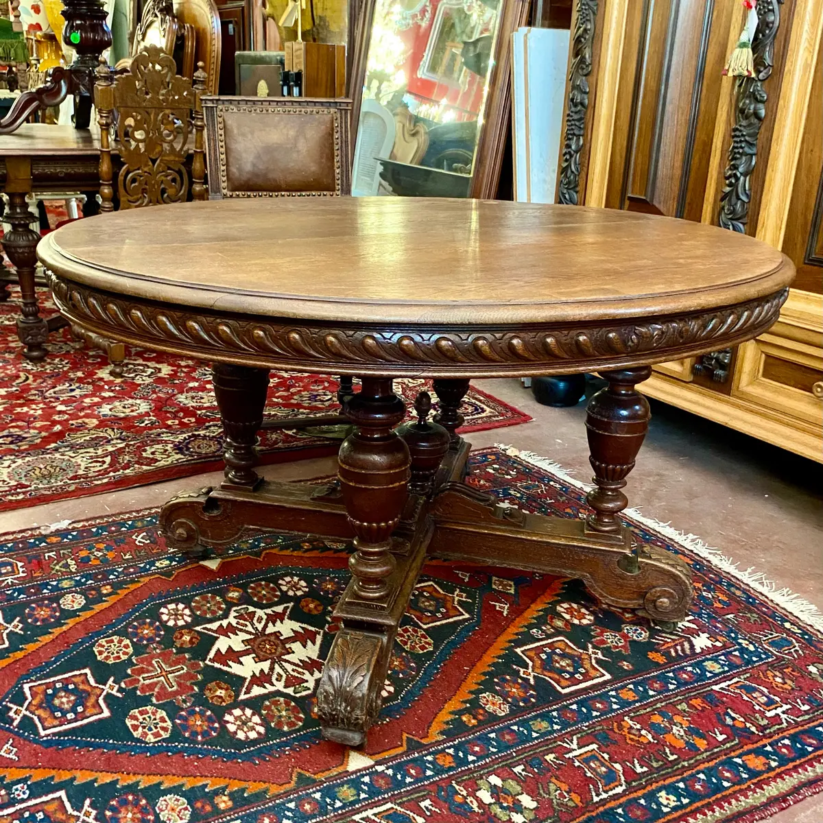Antique Oak Victorian Dining Table - Sold 1