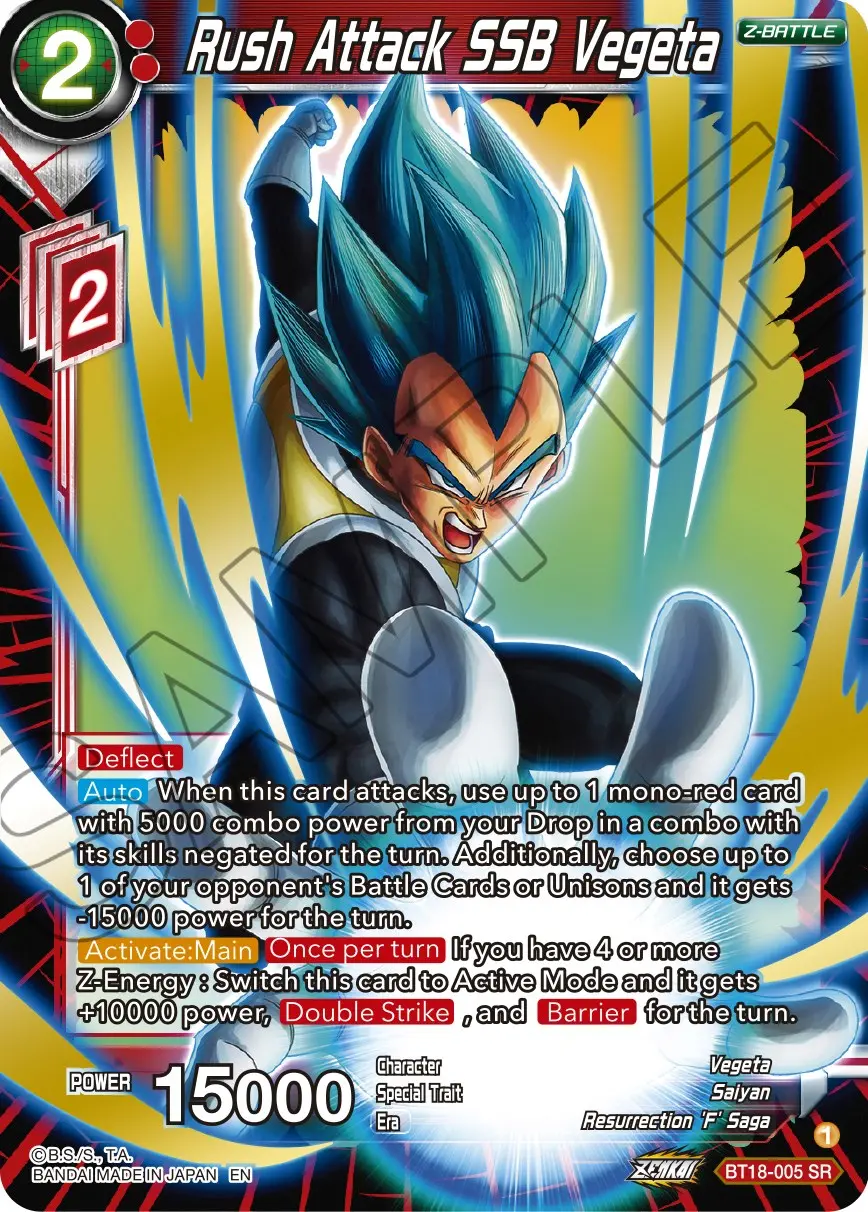 Rush Attack Ssb Vegeta (Bt18-005) [Dawn Of The Z-Legends] 1