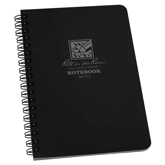 Rite-In-The-Rain - #773 Spiral Notebook, Universal Pattern, Black 1