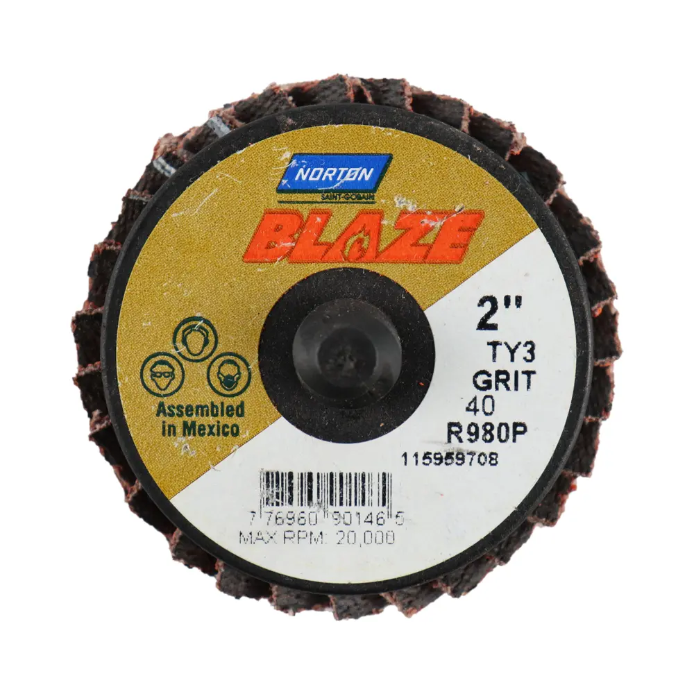 Norton Blaze R980p Quick Change Tr Mini Flap 50Mm 40 Grit - 10 Discs 1