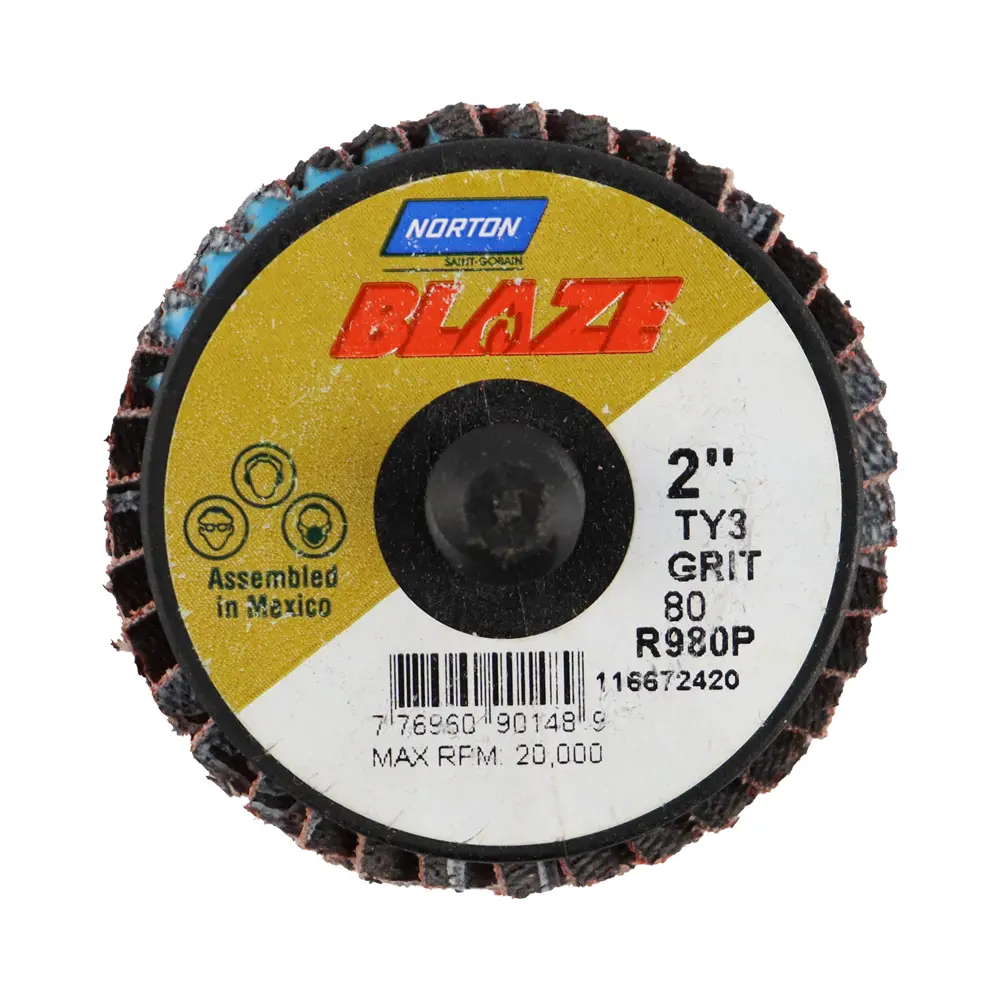 Norton Blaze R980p Quick Change Tr Mini Flap 50Mm 80 Grit - 10 Discs 1