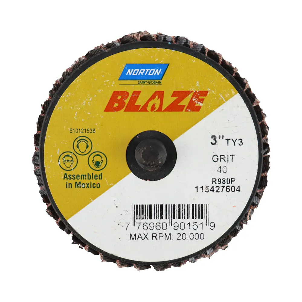 Norton Blaze R980p Quick Change Tr Mini Flap 75Mm 40 Grit - 10 Discs 1