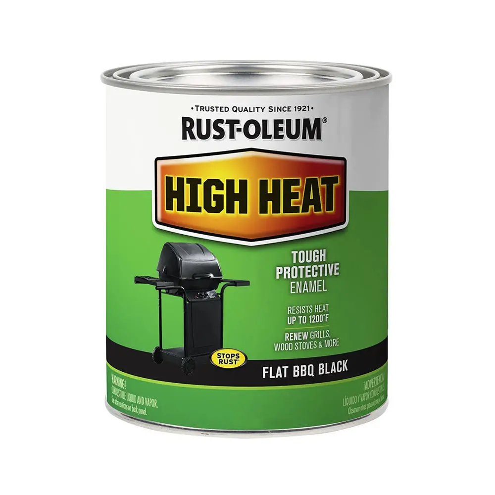 Rust-Oleum Specialty High Heat Tough Protective Enamel Flat Black 236Ml Brush On 1