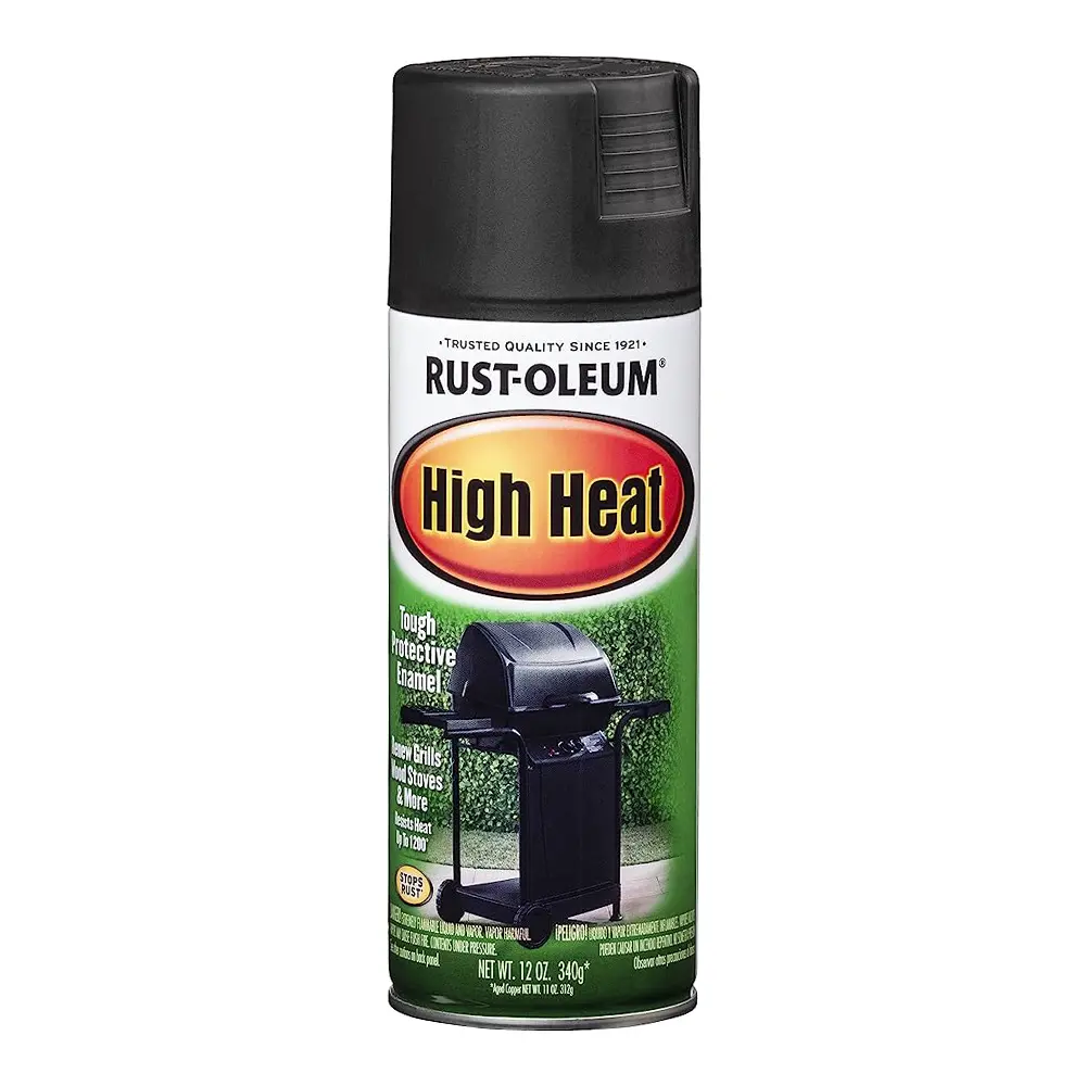 Rust-Oleum High Heat Resistant Tough Protective Enamel Black 340G Aerosol 1