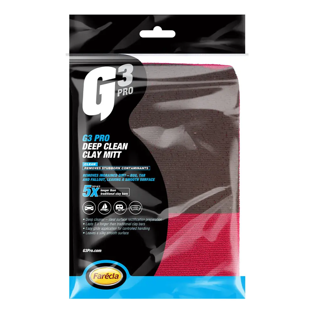 Farecla G3 Pro Deep Clean Reusable Clay Mitt Bug Tar Fallout Remover 1