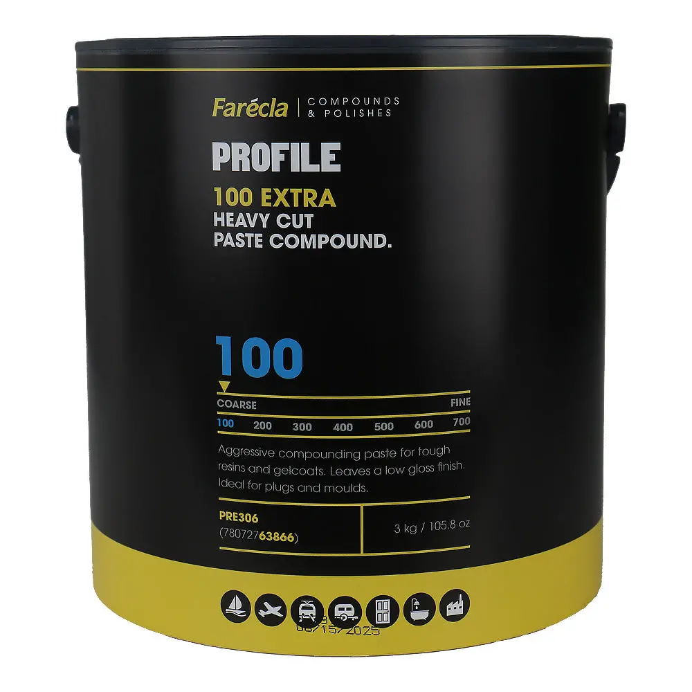 Farecla Profile 100 Extra Heavy Cut Paste Compound 3Kg Professional Cutting 1