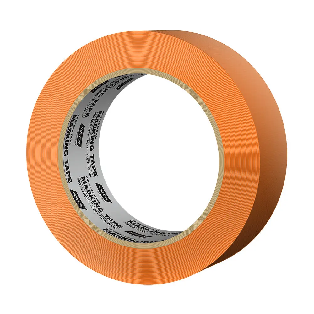 Norton High Temp 110°C Orange Automotive Masking Tape 18Mm Waterproof Pack Box 1