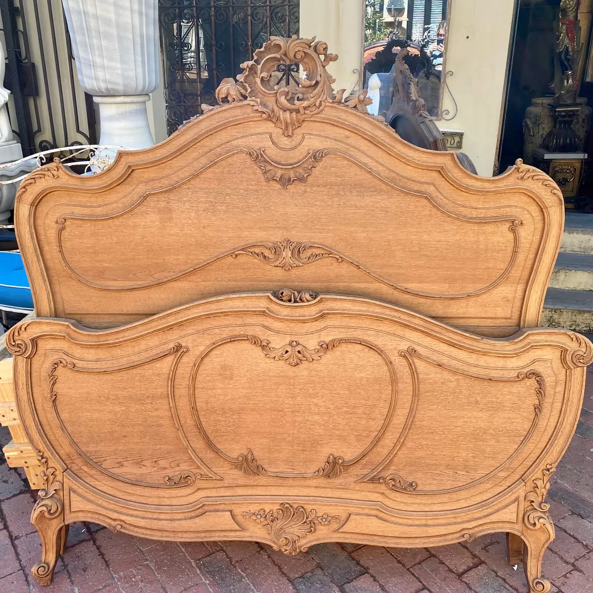 Absolutely Stunning Carved Oak Bed Frame - Sold 1