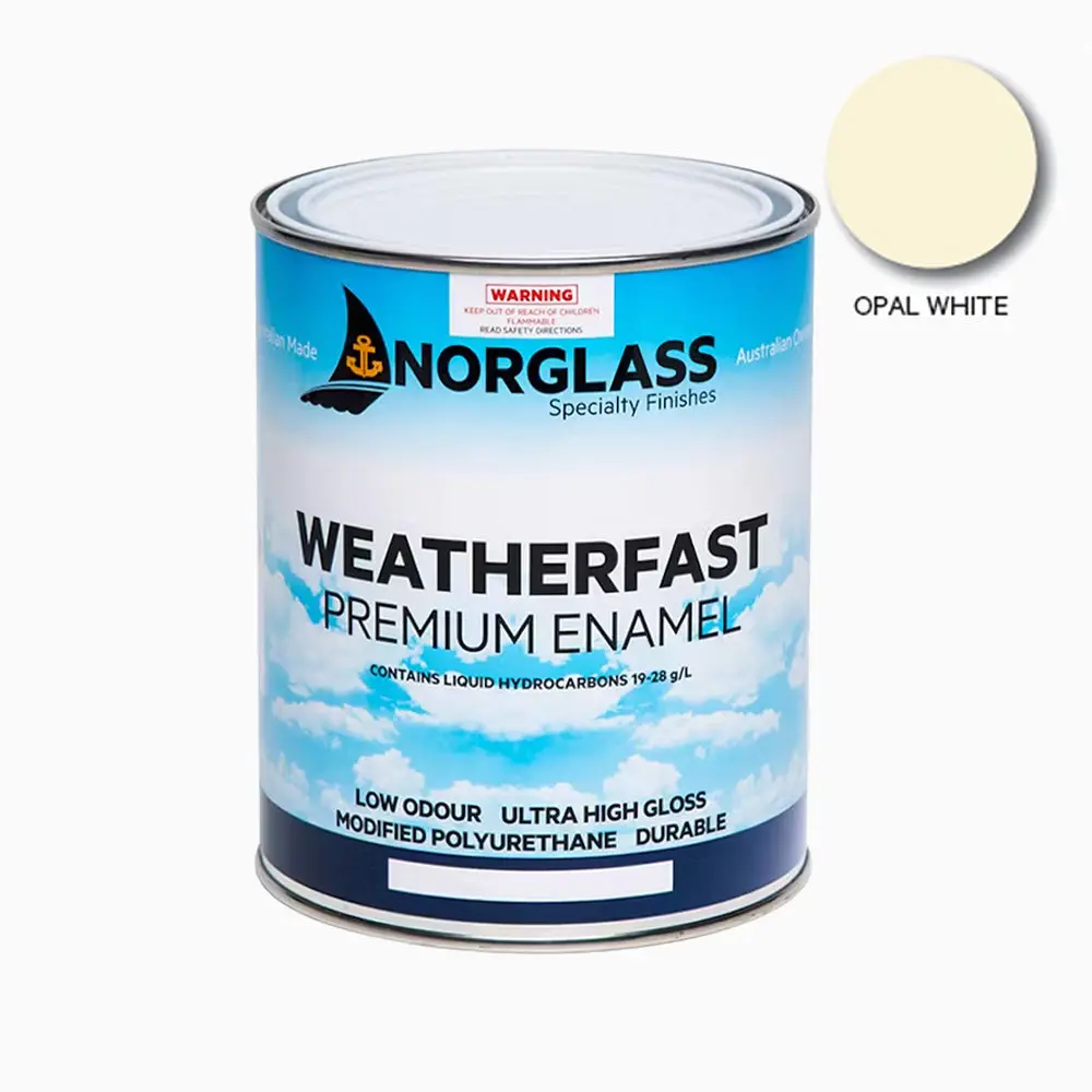 Norglass Weatherfast Marine Premium Enamel 500Ml Opal White High Gloss 1