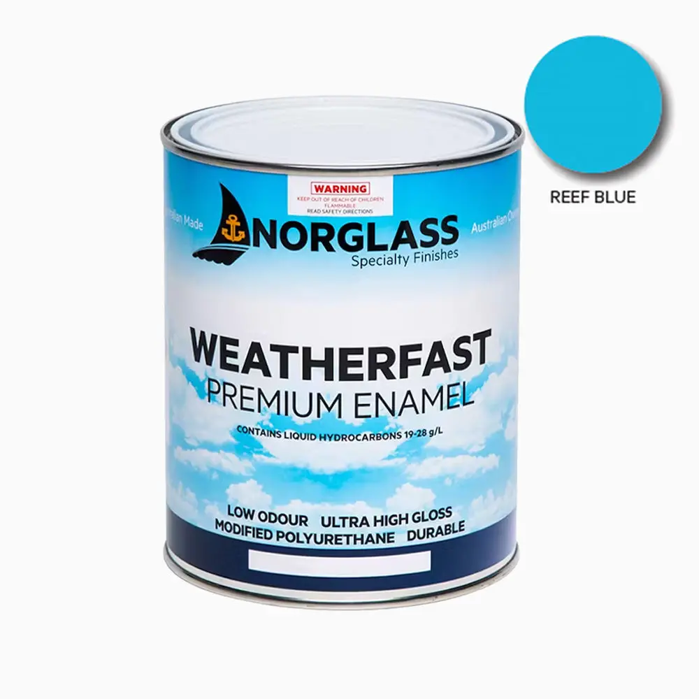 Norglass Weatherfast Marine Premium Enamel 500Ml Reef Blue High Gloss 1