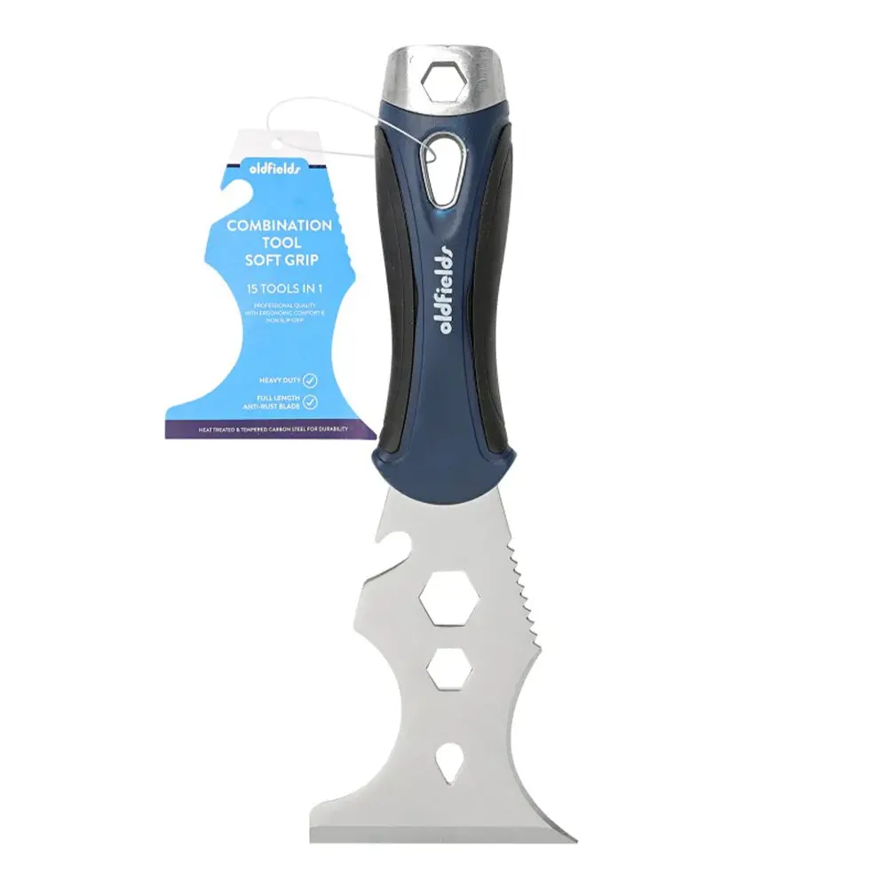 Oldfields Combination 15 In 1 Paint Scraper Tool Soft Grip Handle 1