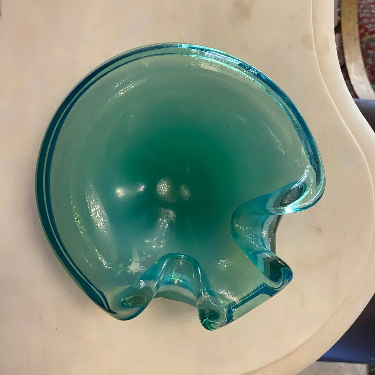 Turquoise Murano Ashtray - Sold 1