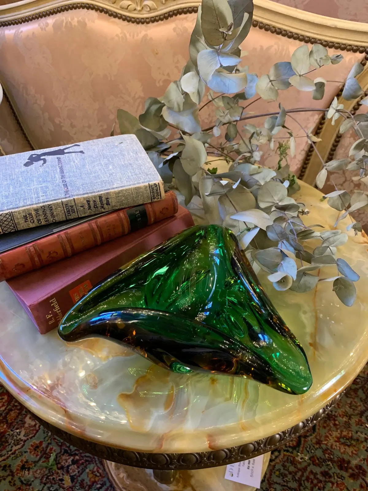 Gorgeous Green Large Murano Dish - Sold 1