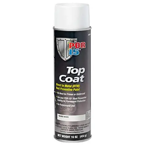 Por15 Top Coat Dtm Direct To Metal Rust Preventive Paint Gloss White 425G 1