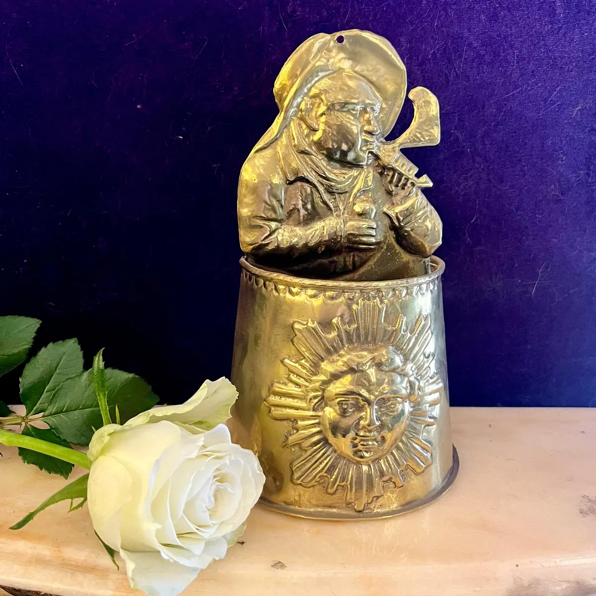 Antique Polished Brass Holder 1