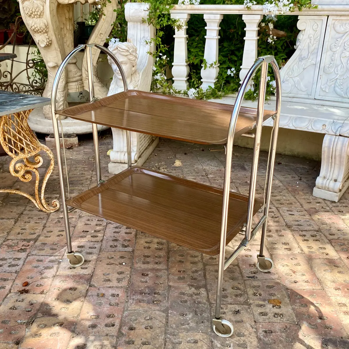 Vintage Foldable Drinks Trolley 1