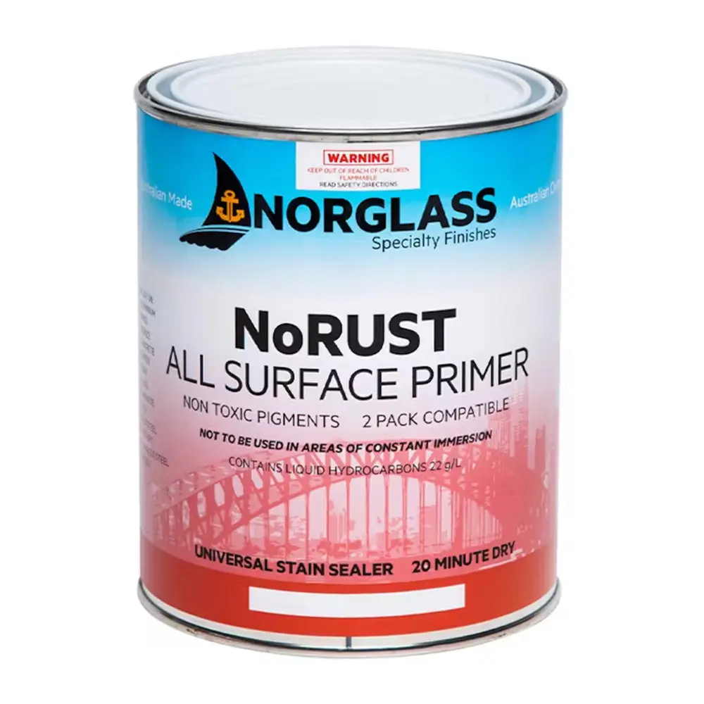 Norglass Norust Marine All Surface Primer 1L Grey Fast Drying 1