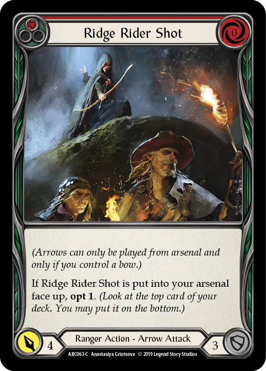Ridge Rider Shot (Red) [Arc063-C] (Arcane Rising)  1St Edition Normal 1