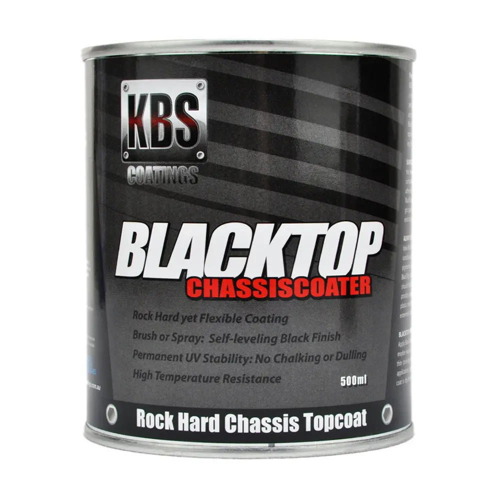 Kbs Blacktop Chassis Coater Paint 500Ml Tin Satin Black Uv Stable 1