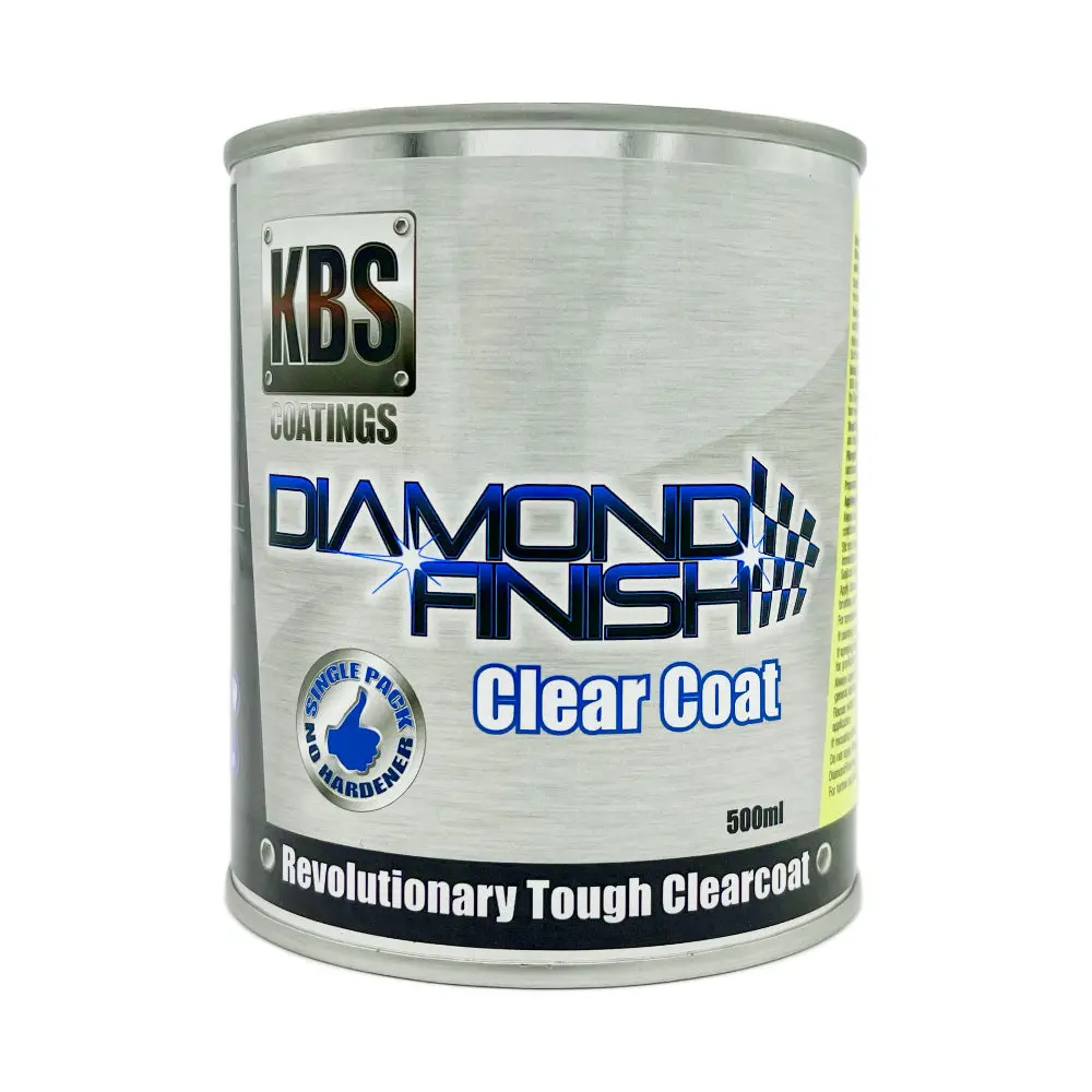 Kbs Diamond Finish Automotive 1K Clear Coat 500Ml Tin Uv Stable 1