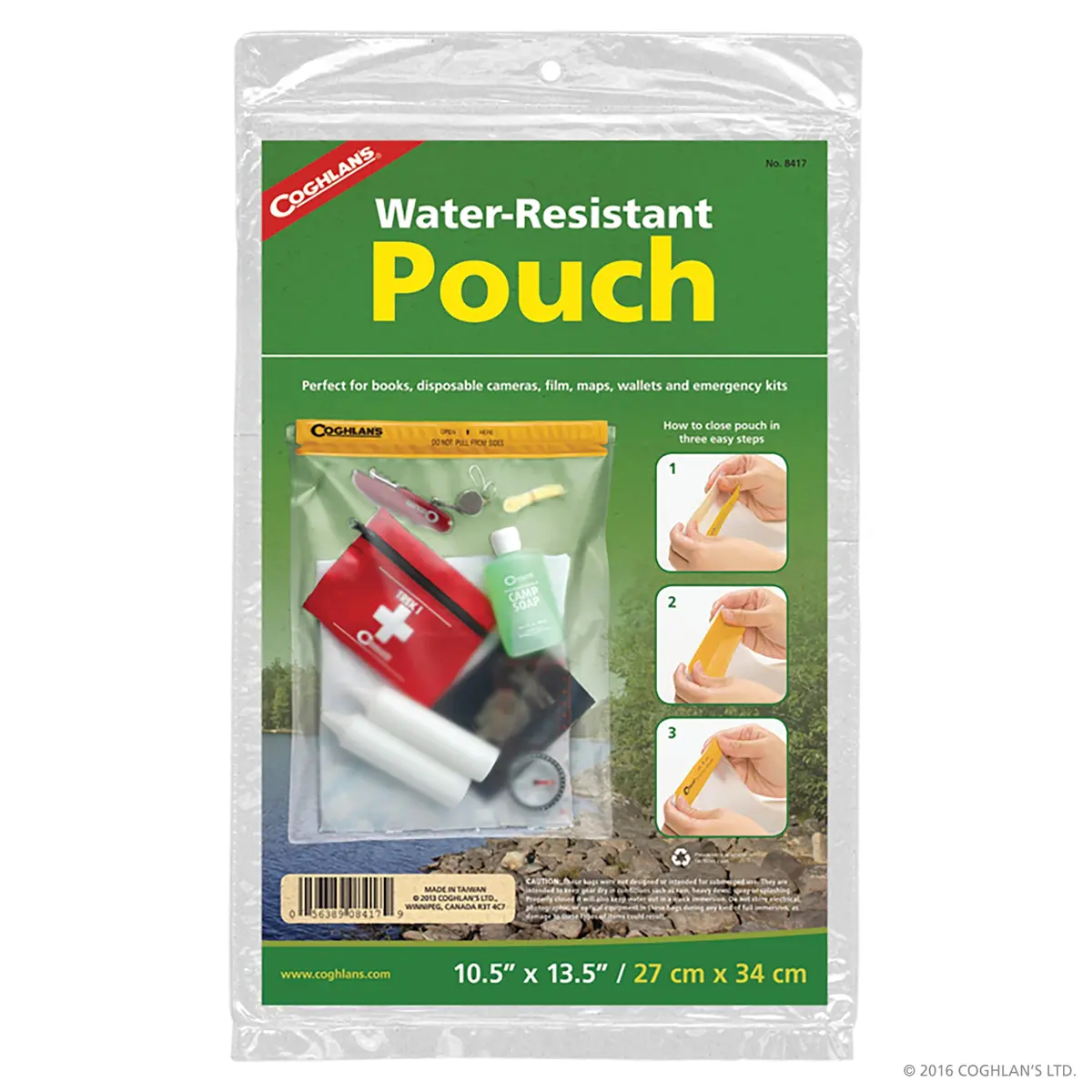 Water Resistant Pouch, Large (10.5" X 13.5") 1