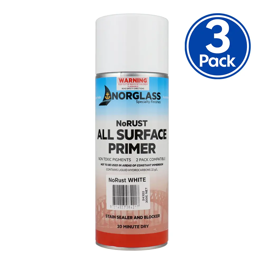 Norglass Norust Marine All Surface Primer 300G White X 3 Pack 1