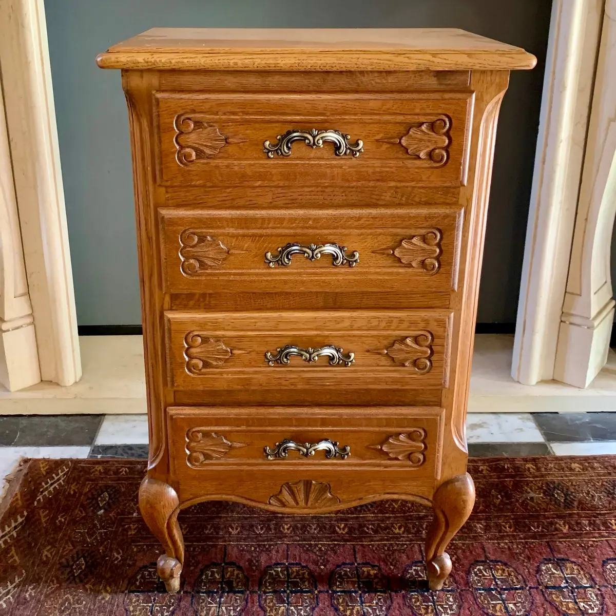 Small Antique Oak Chest Of Drawers -Sold 1