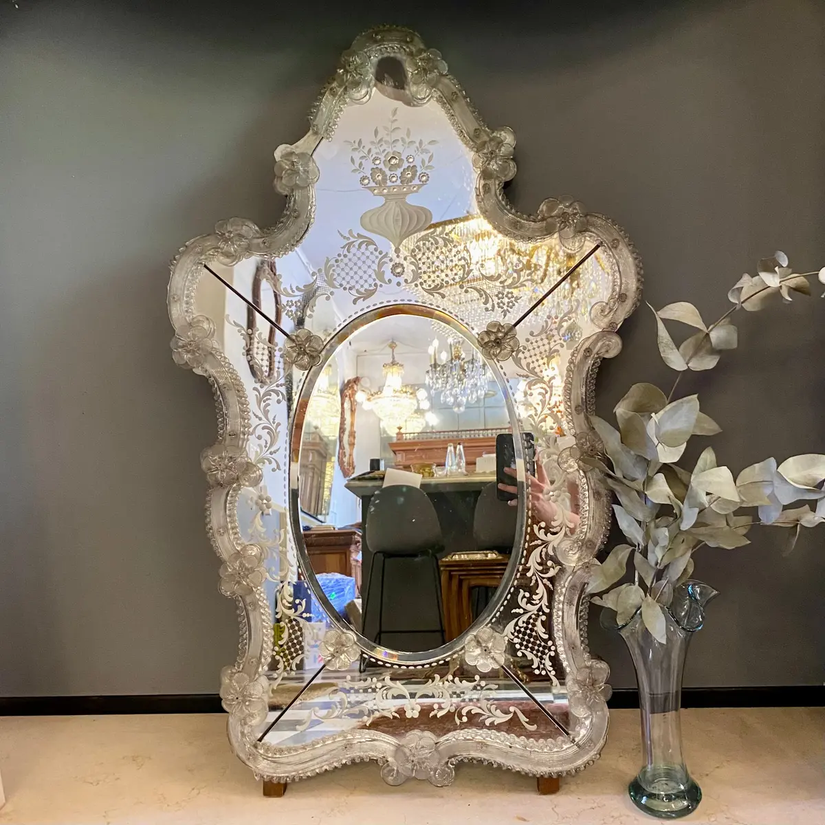 Vintage Venetian Glass Mirror - Sold 1