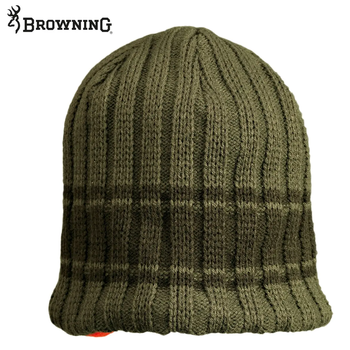 Browning Bob Polarfleece Beanie - Green/Orange 1