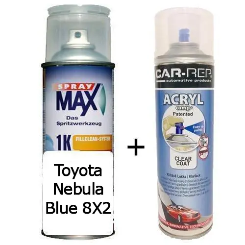 Automotive Touch Up Paint For Toyota 8X2 Nebula Blue Plus 1K Clear Coat 1