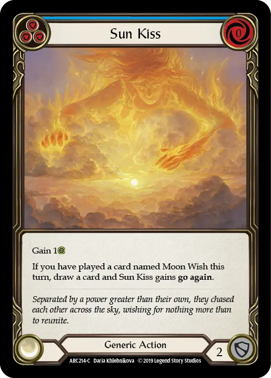 Sun Kiss (Blue) [Arc214-C] (Arcane Rising)  1St Edition Rainbow Foil 1