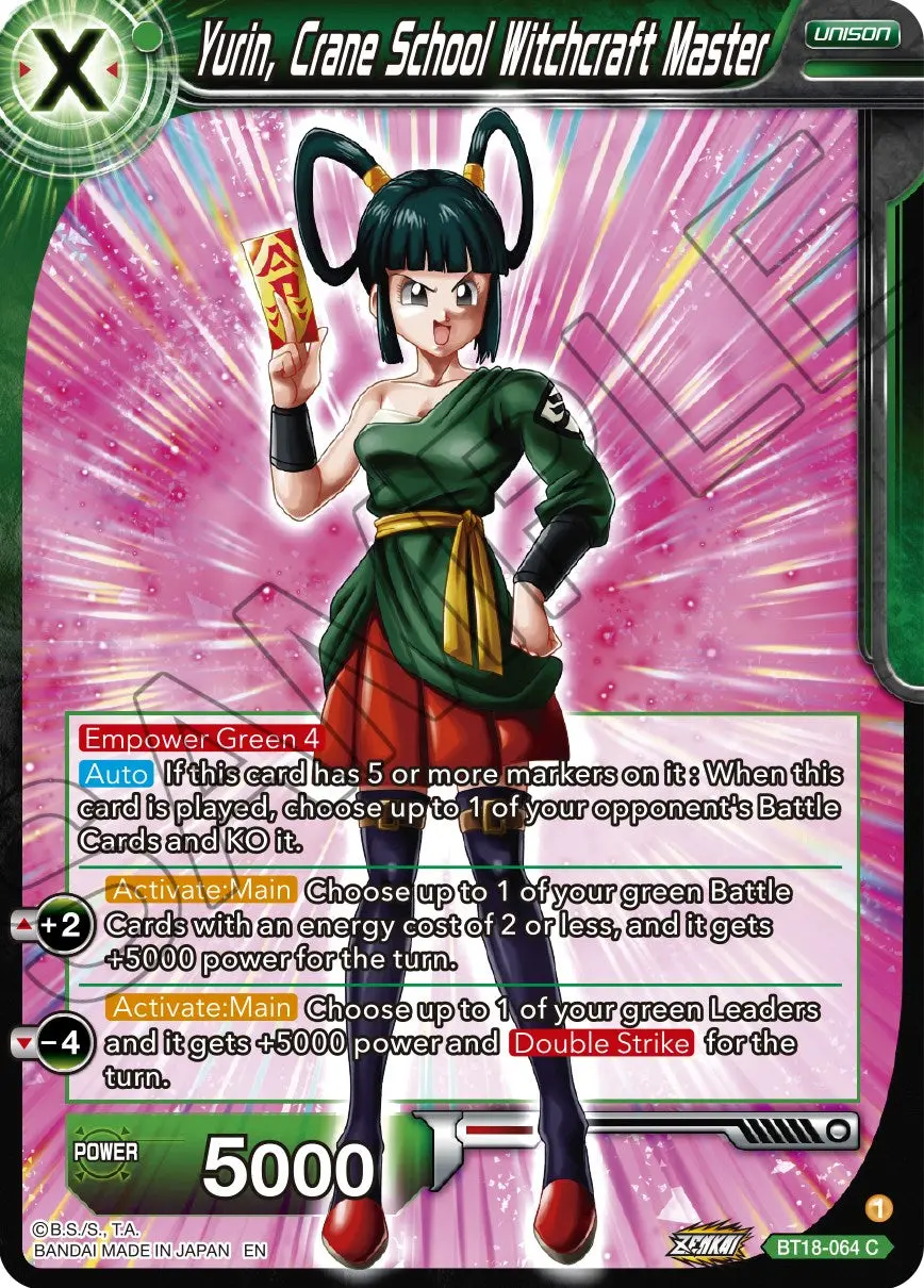 Yurin, Crane School Witchcraft Master (Bt18-064) [Dawn Of The Z-Legends] 1