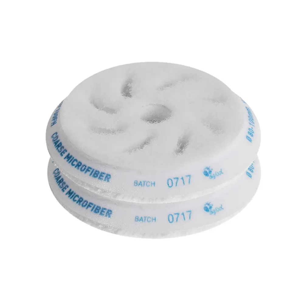 Rupes Blue Bigfoot Microfibre 100Mm Coarse Buff White Pad Pack Of 2 9.Bf100fh 1