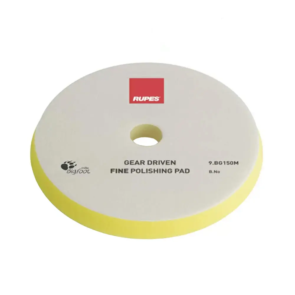Rupes Bigfoot 150Mm Yellow Rotary Gear Driven Fine Polishing Pad 9.Bg150m 1