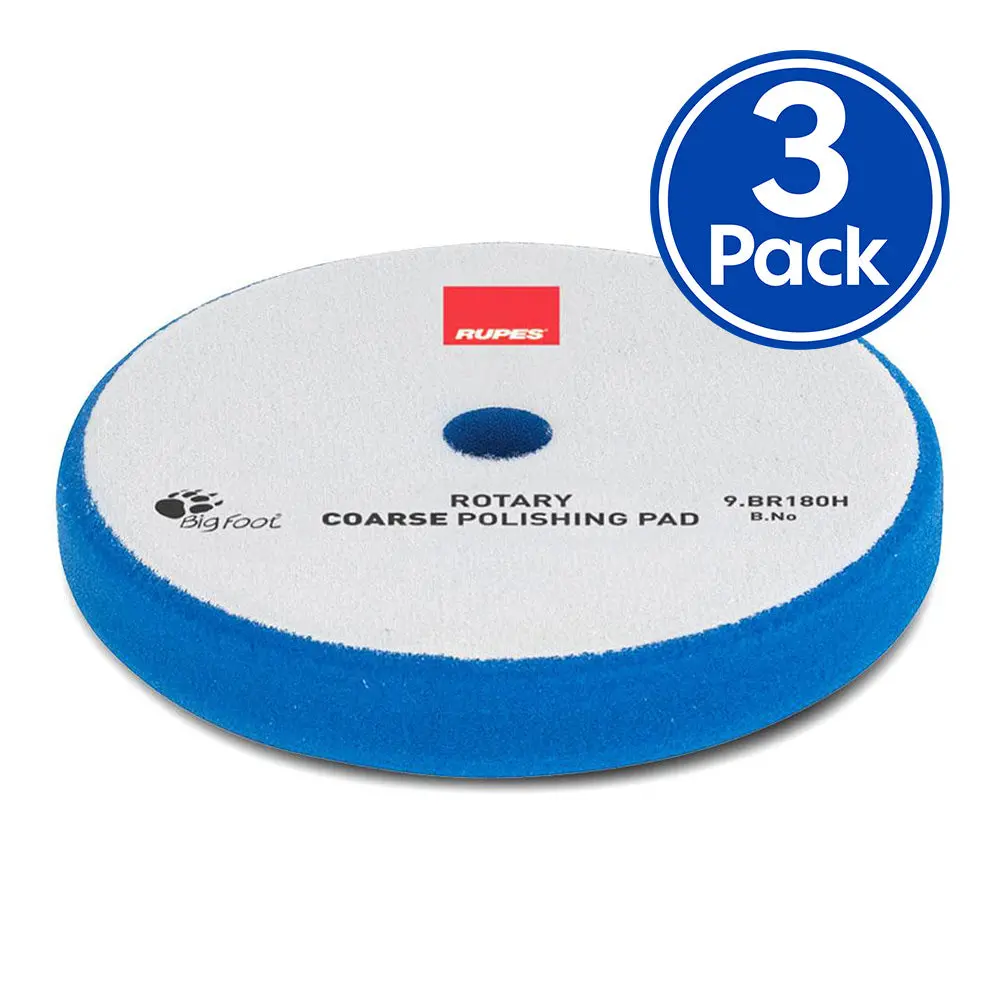 Rupes Bigfoot 155/160Mm Blue Rotary Coarse Polishing Pad X 3 Pack 1