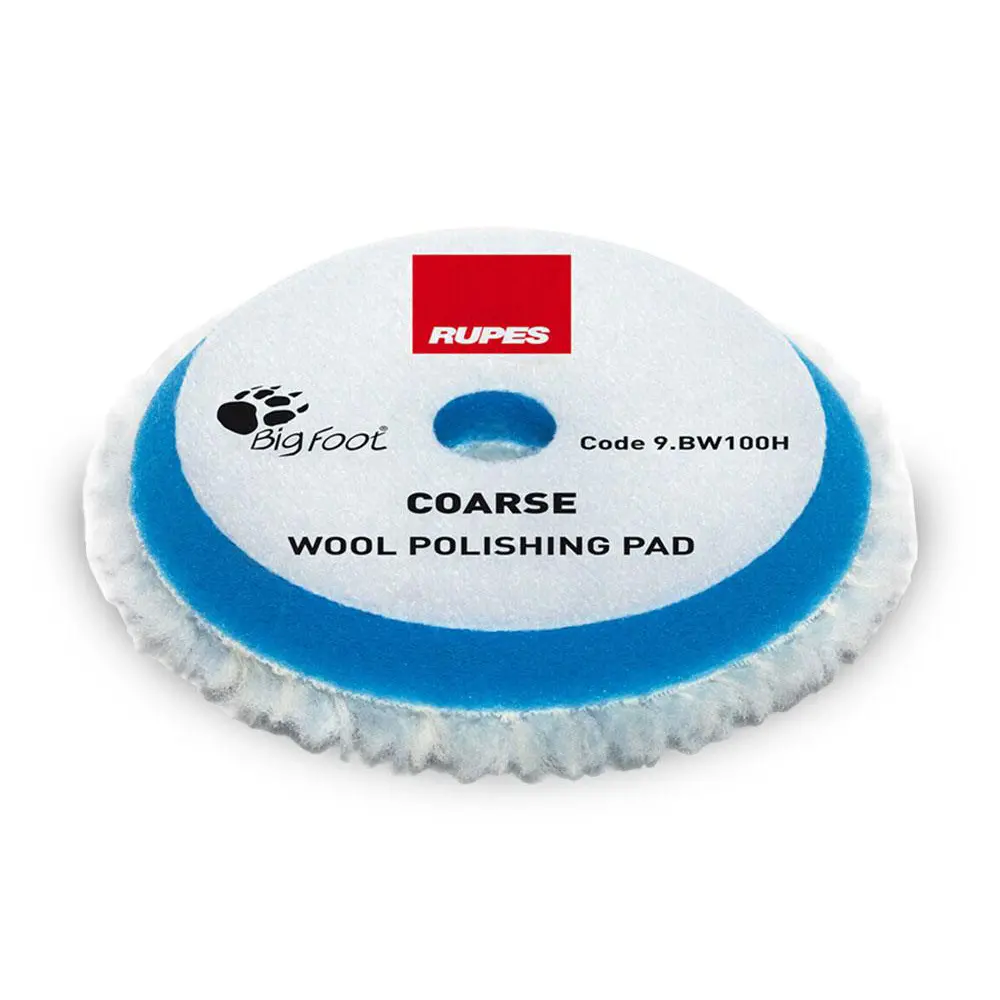 Rupes Bigfoot 80Mm / 90Mm Coarse Blue Wool Compounding Pad 9.Bw100h 1
