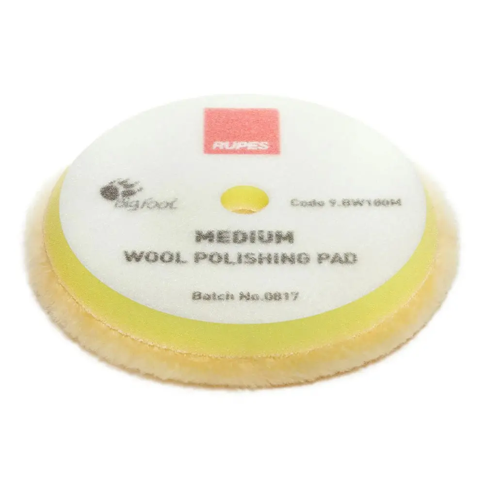 Rupes Bigfoot 150/180Mm Wool Medium Yellow Polishing Pad 9.Bw180m 1