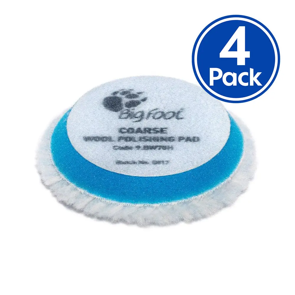 Rupes Bigfoot 50/70Mm Coarse Blue Wool Polishing Pad 9.Bw70h X 4 Pack 1