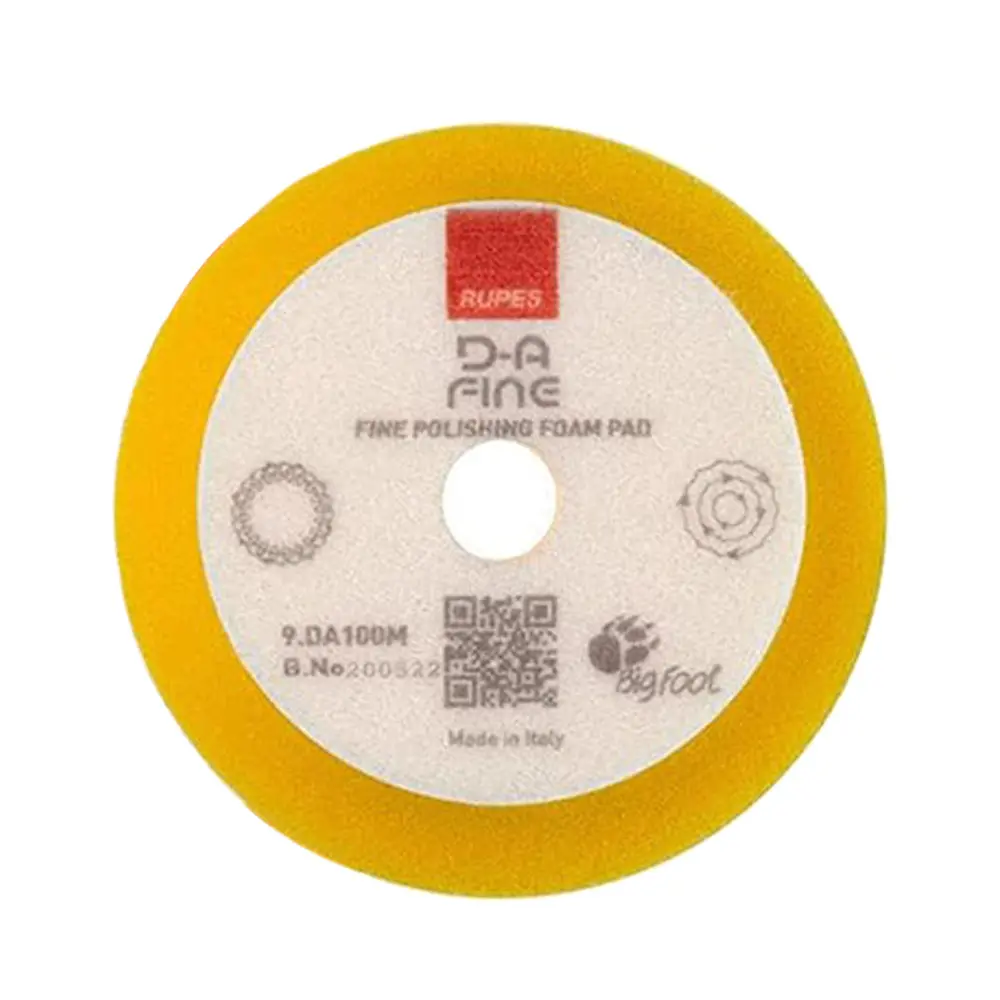 Rupes Bigfoot 80/100Mm Fine Yellow Hook & Loop Polishing Pad 9.Da100m For Lhr75 1